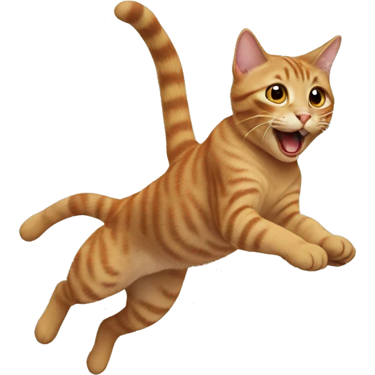 Cat jumping emoji