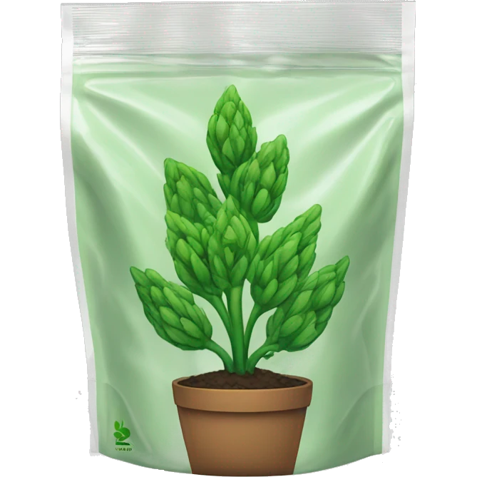 buds of Green plant in zip loc bag emoji