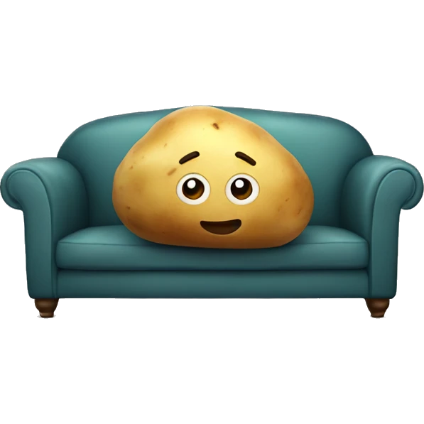 potato laying on a sofa emoji