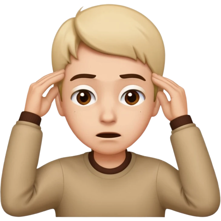 Person leaning forward with one hand behind their ear, eyebrows raised, confused face, as if saying "What? emoji