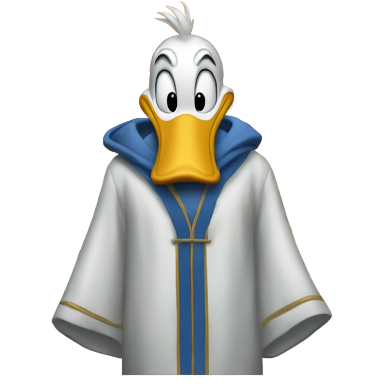 Donald duck robe the Bank emoji