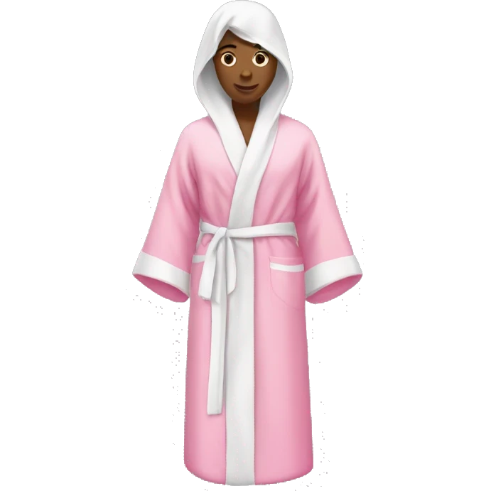 Pink and white robe emoji