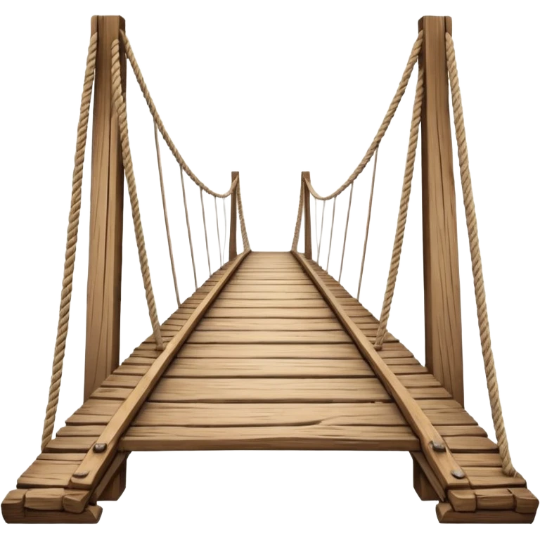 bridge made off rope and wood side view emoji