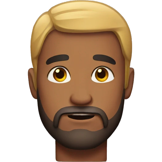 Man with muscles and beard emoji