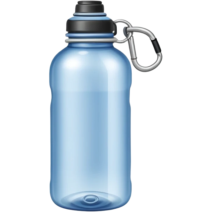 outdoor hiking water bottle with carabiner clip emoji