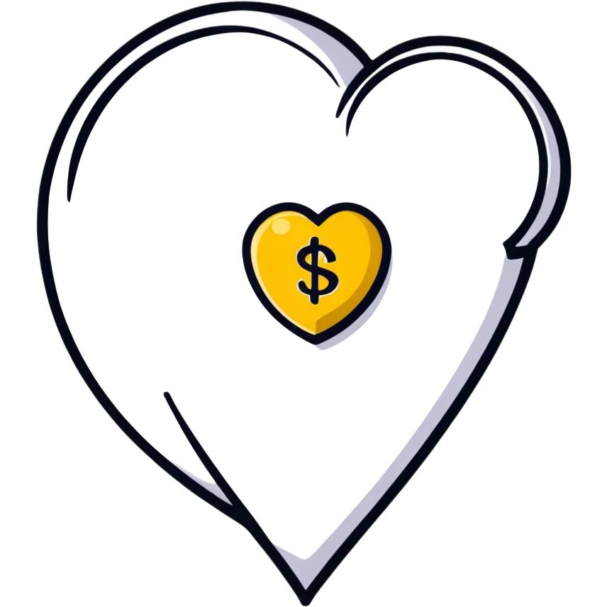 heart and coin emoji