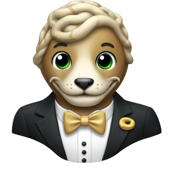 snake wearing a tuxedo emoji