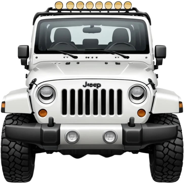 White jeep wrangler 4 door emoji
