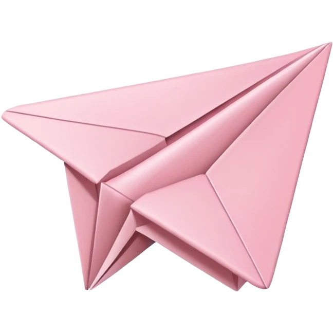 pastel pink paper plane icon for Telegram in iOS Apple emoji style emoji