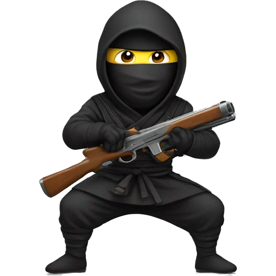 Ninja with gun emoji