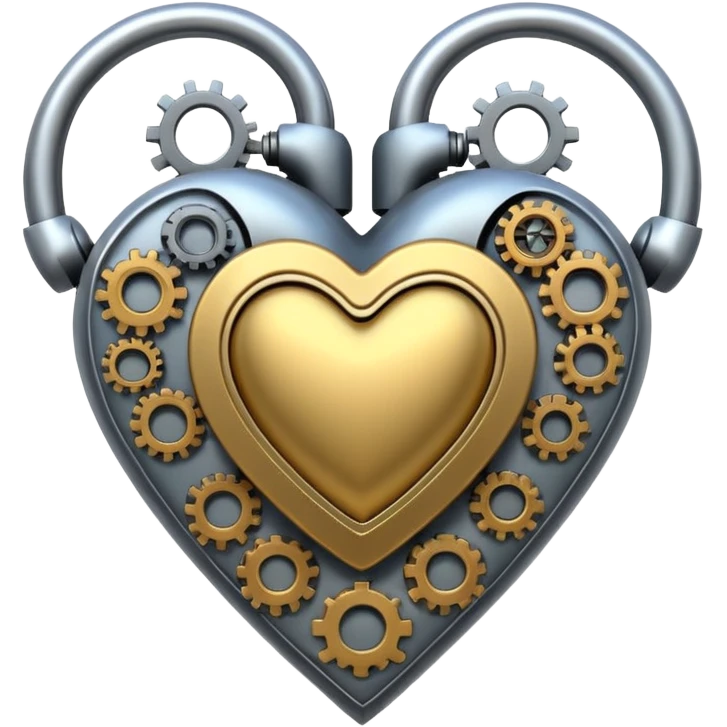 robot themed heart emoji