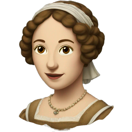 a framed portrait of a Renaissance woman emoji