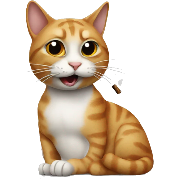 Cat smoking emoji