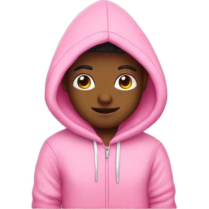 Pink palm puff hoodie emoji