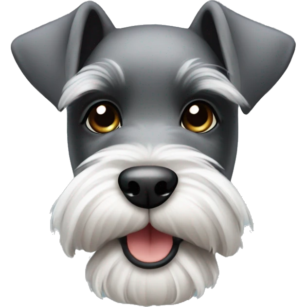 Mini Schnauzer cute face  emoji