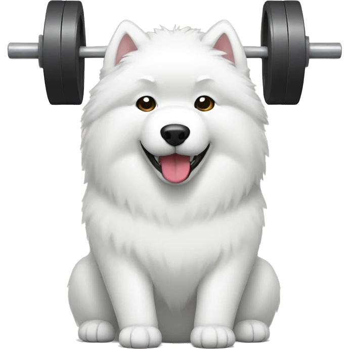 samoyed weightlifting emoji