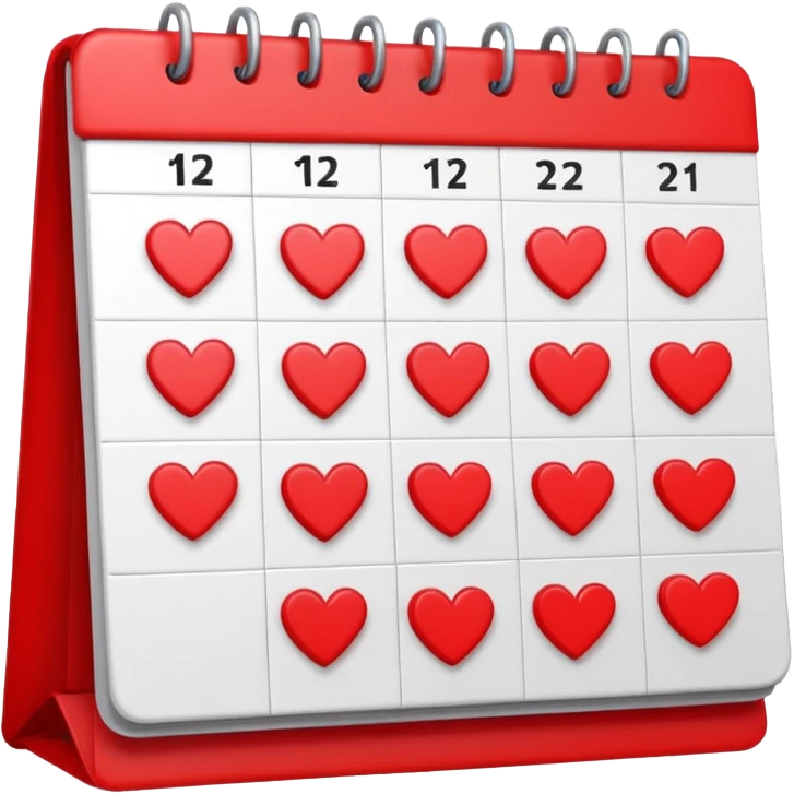 Love calender emoji
