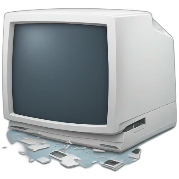 Broken computer emoji
