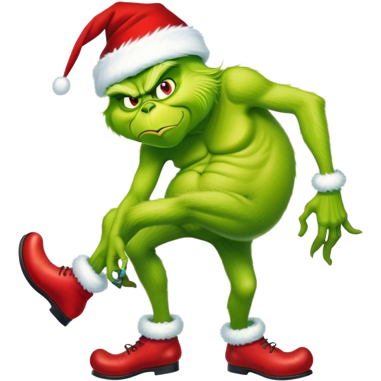 The grinch stealing Donald trumps shoes  emoji