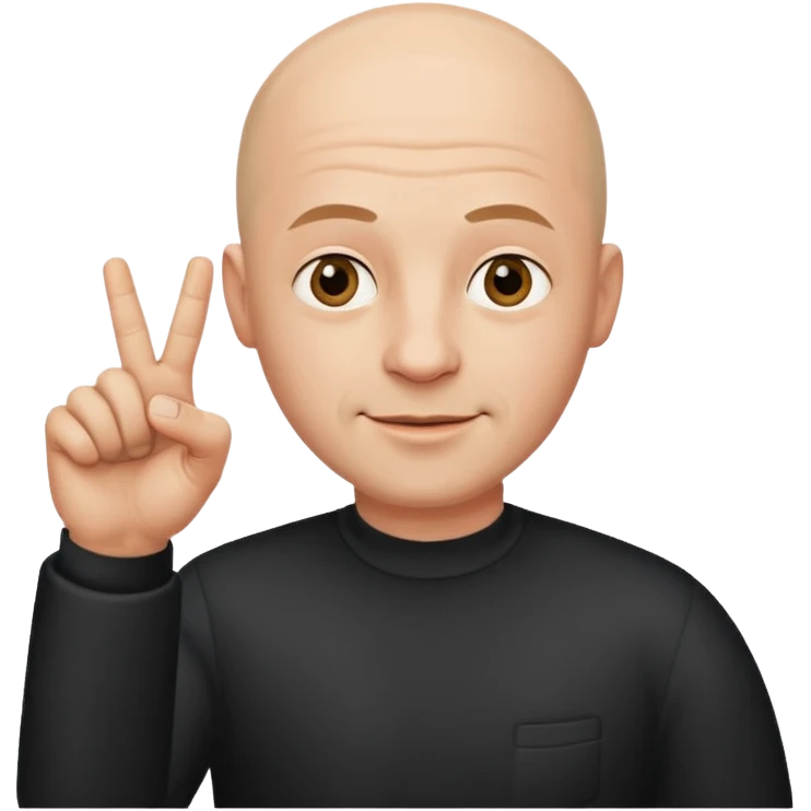 AVATAR DE UM CARECA COM O DEDO LEVANTADO DANDO LEGAL emoji