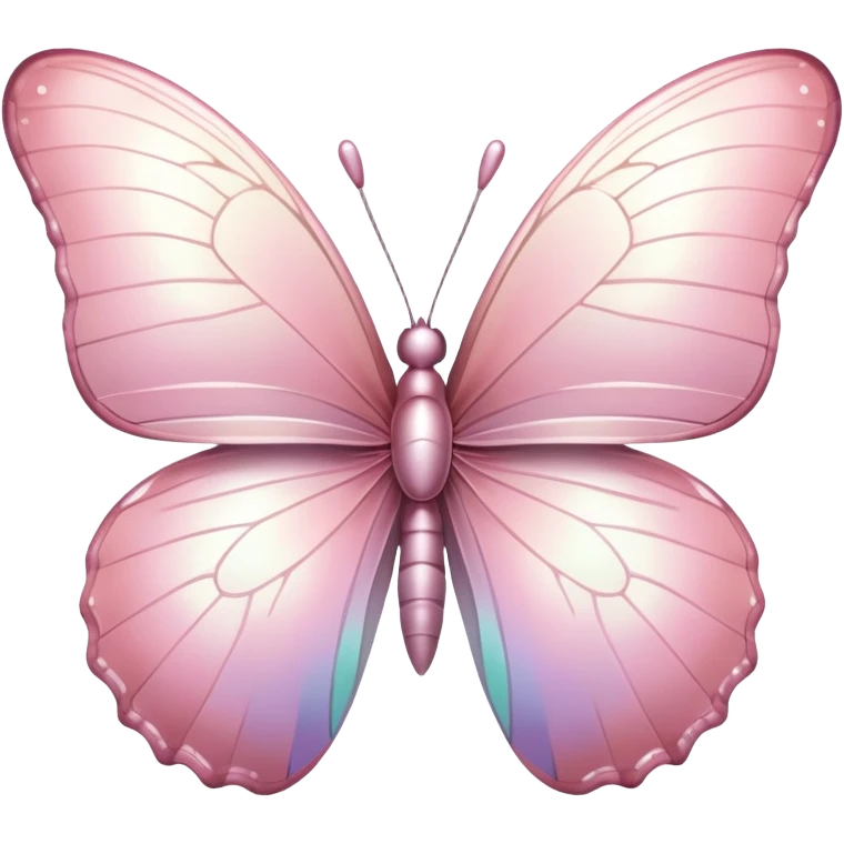Light pink pearlescent butterfly emoji