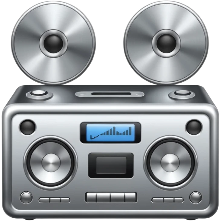 audio metallic silver chrome emoji