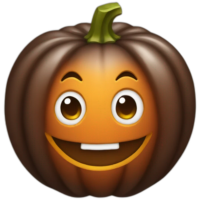 Chocolate pumpkin emoji