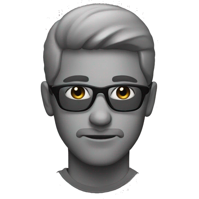 Cool man with hidden face emoji