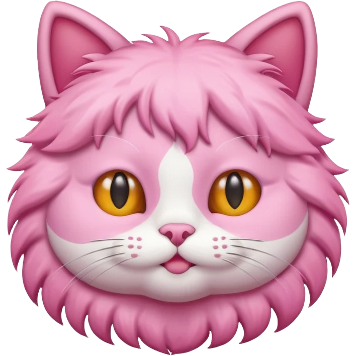 a cute pink cat icon emoji