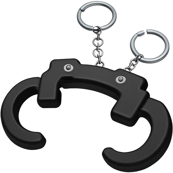 Black Fuzzy handcuffs emoji