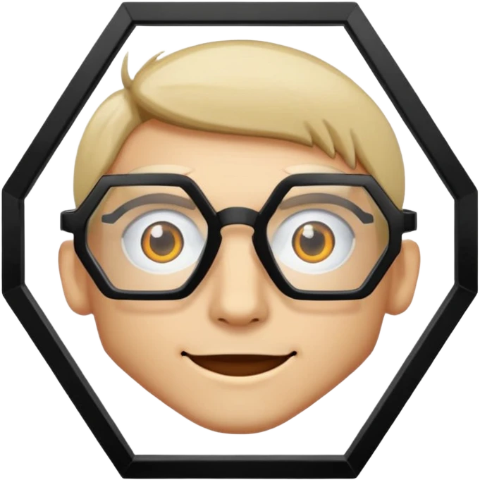 hexagon glasses emoji