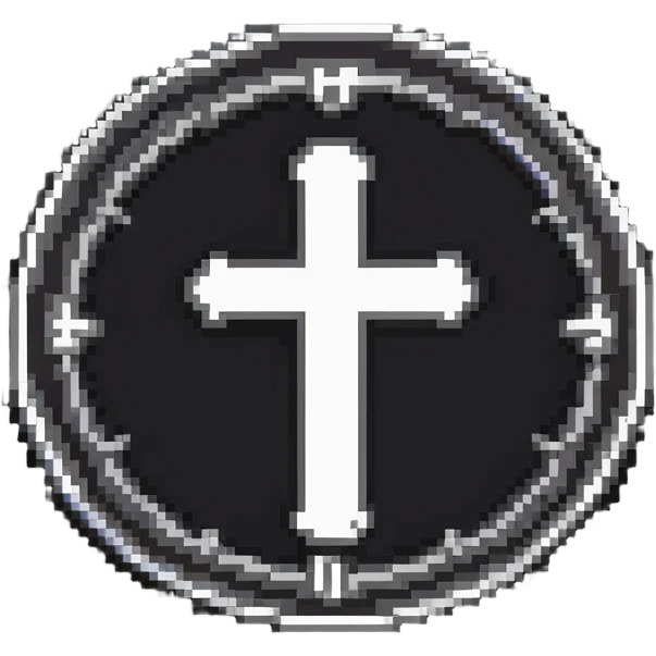 antique medieval silver coin with cross symbol emoji