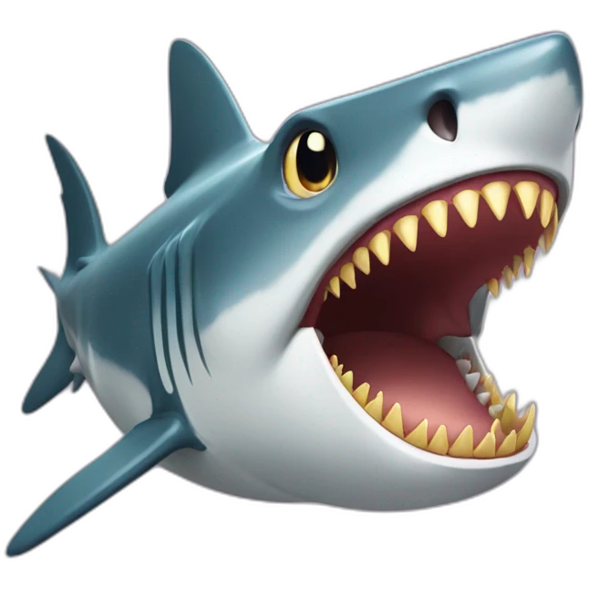 Shark with golden teeth emoji