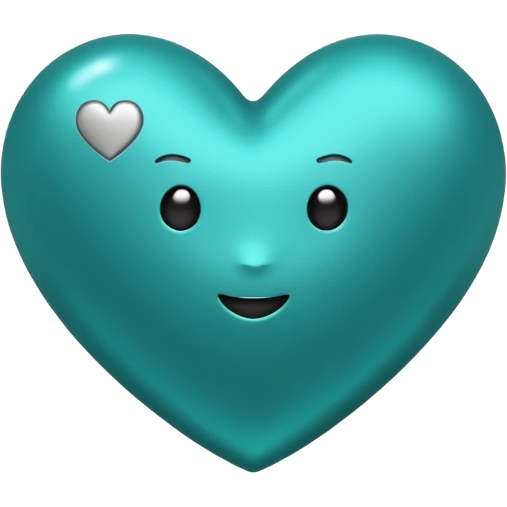Teal heart with 'you rock'  emoji