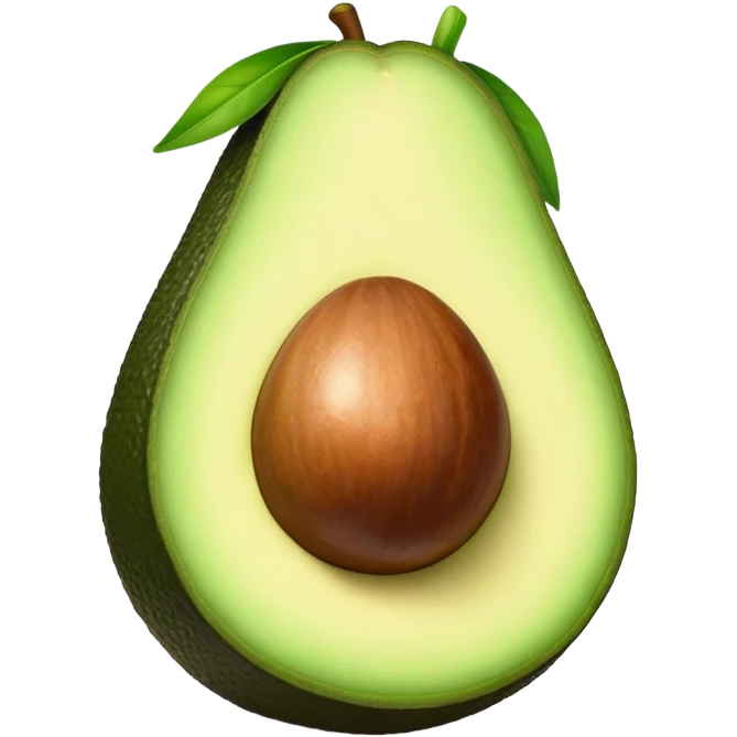 Avocado with big lips emoji