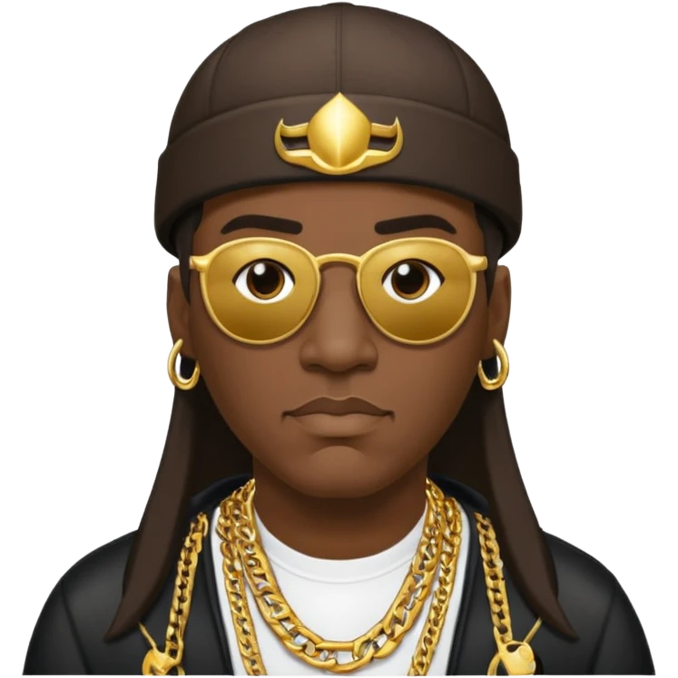 Kool Moe Dee, Rapper (b.1962) with dark brown hair emoji