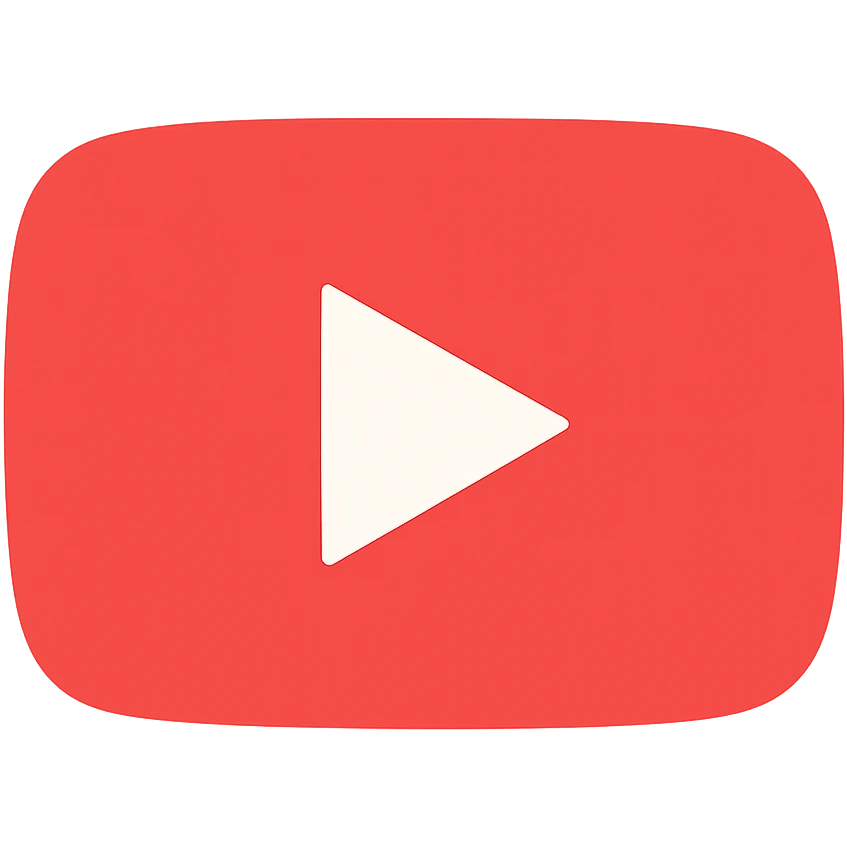 YouTube logo colored icon emoji