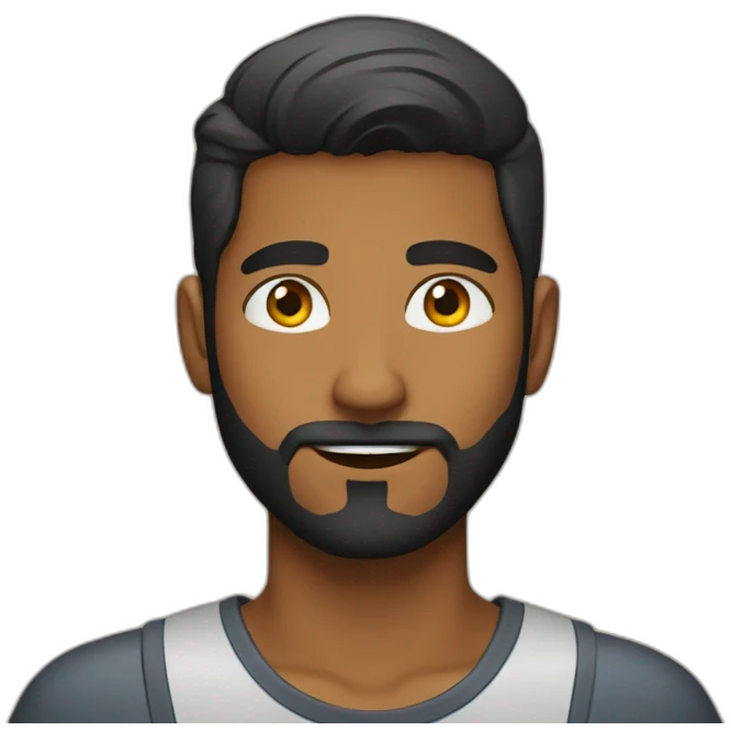 sri lankan 25 year old with a beard emoji