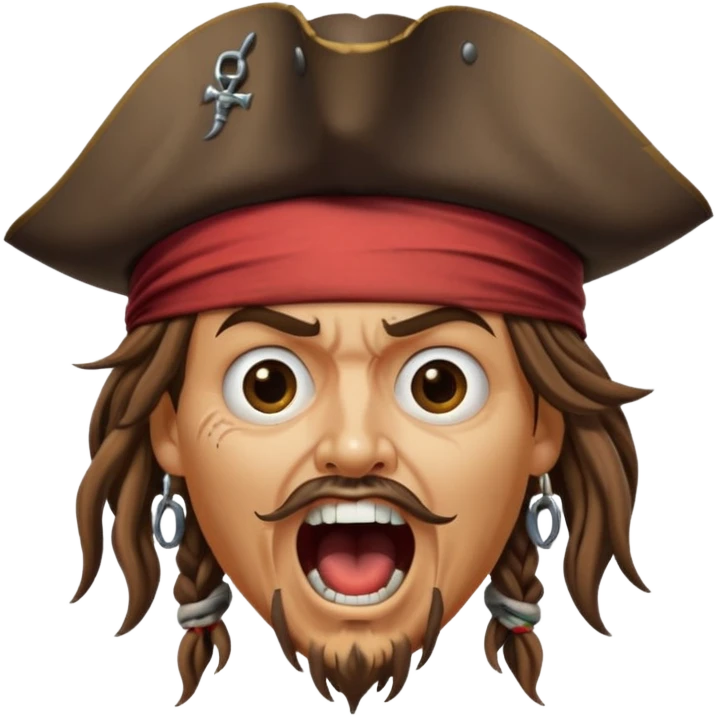 jack sparrow screaming emoji