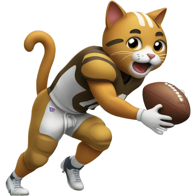 #11 cat playing football emoji