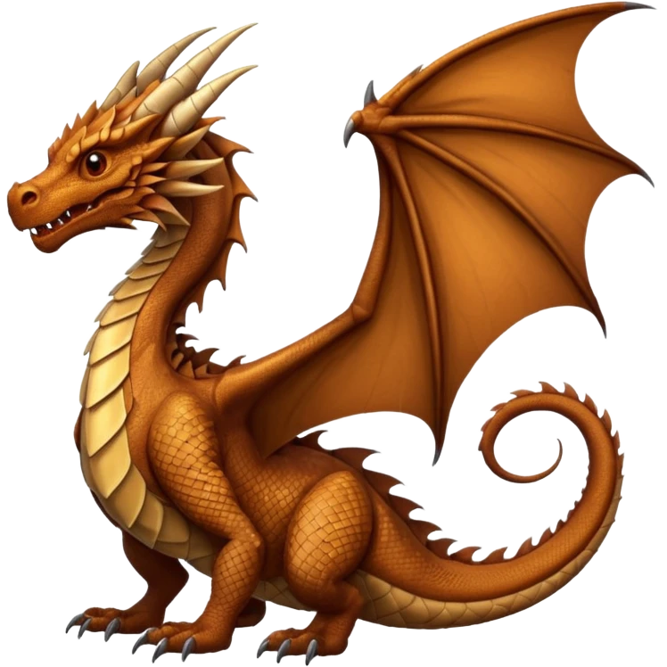 Brown winged dragon emoji