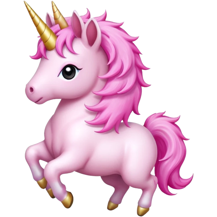 Cute anime pink baby unicorn dancing 
 emoji