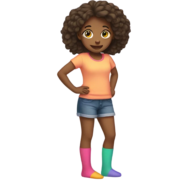 Girl wearing slippers emoji