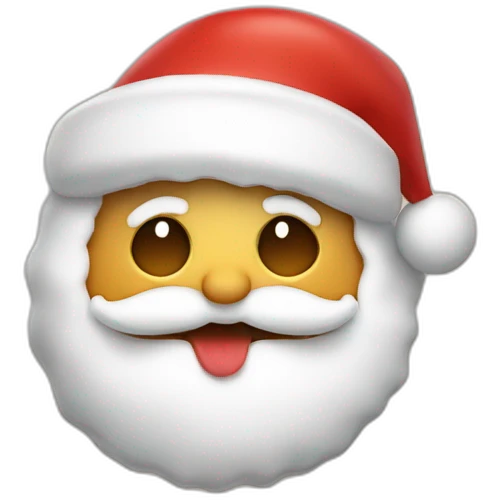 le pere noel mange un biscuit emoji