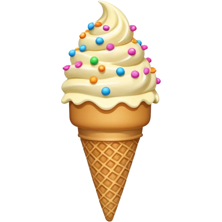 Ice Cream Vanilla Cone with Sprinkles


 emoji