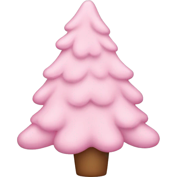 pastel pink christmas tree emoji