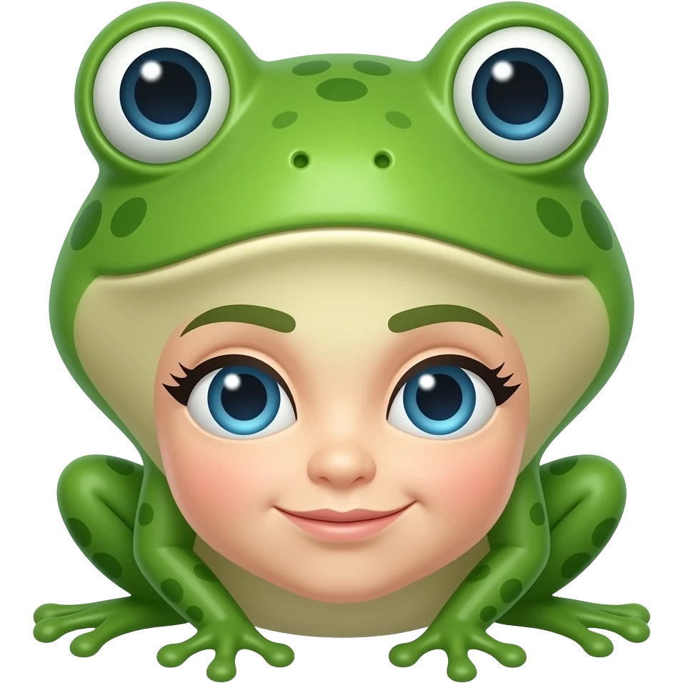 Fille grenouille emoji
