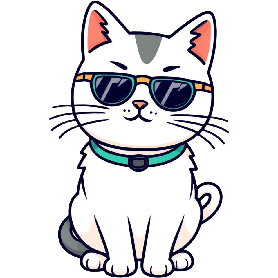 Cat with sunglasses emoji