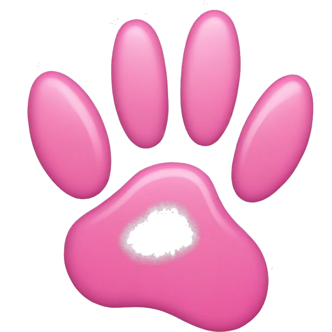 pink paw emoji