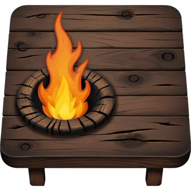 scorched wooden table emoji